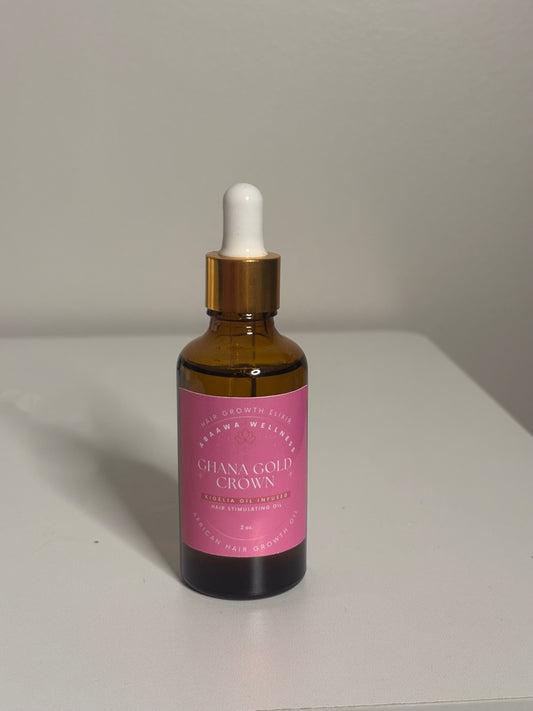 Ghana Gold Crown Hair Growth Oil 30-Day Growth Ritual – Infused with Kigelia Oil from Ghana